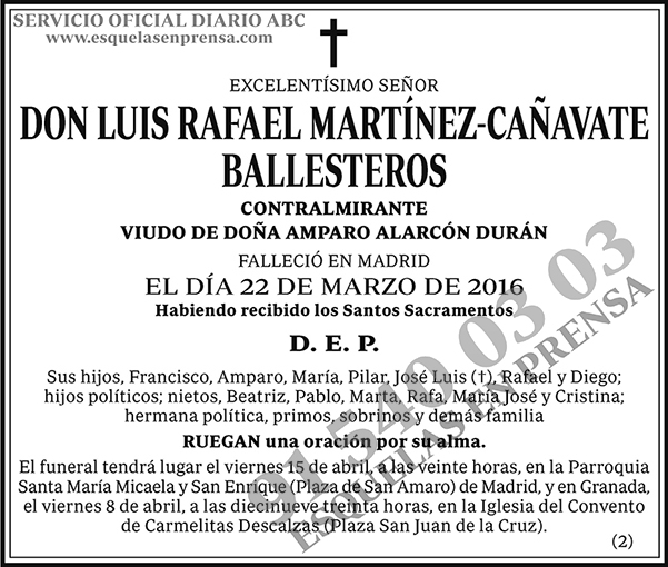 Luis Rafael Martínez-Cañavate Ballesteros